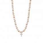 Pearl in White + Pink - Necklace 