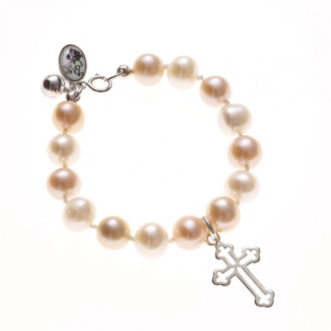 Pearl in White + Pink - Bracelet 